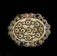 Crystallized Layered Large Scroll Oval