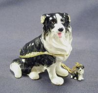 Kingspoint "Captain Border Collie" Trinket Box & Necklace