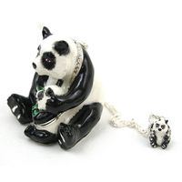 Kingspoint "Papa Panda and Baby" Trinket Box, Necklace