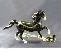 Kingspoint "Black Horse" Trinket Box & Necklace