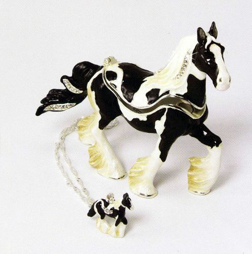 Kingspoint "Sundance Gypsy Vanner" Trinket Box and Necklace