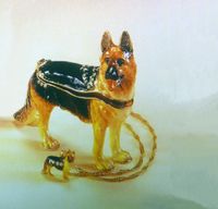 KP "The Guardian & Pal German Shepard" Trinket Box/Necklace
