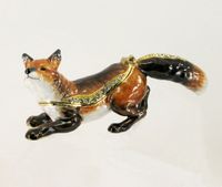 Kingspoint "Hunter the Fox" Trinket Box & Necklace