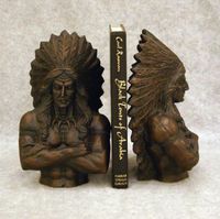 Indian Chief Bookends