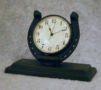 Up Horseshoe Clock