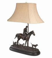Huntsman And Three Hounds Lamp