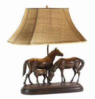 Remington Horse Family Lamp