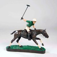 Painted Polo Player Lamp