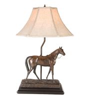 Saddled English Hunter Horse Lamp