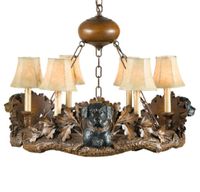 Black Labrador Dog Chandelier
