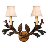 Pinecone & Pine Bough Wall Sconce