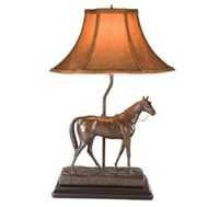Saddled English Hunter Horse Lamp