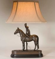 Lucky Number 9 Horse and Jockey Lamp