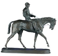 Large Mene Jockey Boy & Horse