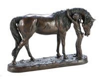 Girl & Her Horse Sculpture