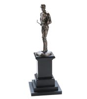 Bronze Weigh In Jockey Sculpture/Trophy Black Base