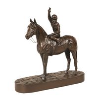 Lucky Number 9 Horse and Jockey Statue