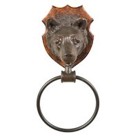 OK Casting Bathroom Décor Faux Bronze Bear Towel Ring Holder