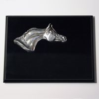 Pewter Arabian Head Premium Plaque
