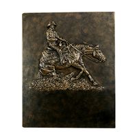 "Ride N' Slide" Reining Horse Wall Mount Plaque