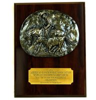 Working Ranch "Cow & Horse" Cutting Relief Plaque
