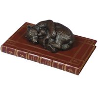 Momma Bear & Cub On Book Statue