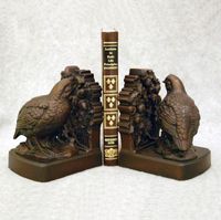 Bronze Finish Quail Bookends