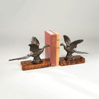 Flying Pheasant Bookends