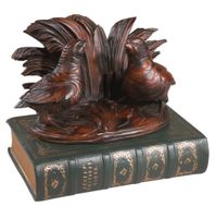 Quail On A Book Statue