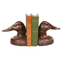 Lifesized Duckhead Burlwood Bookends