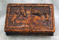 Carved Horse And Dog Box