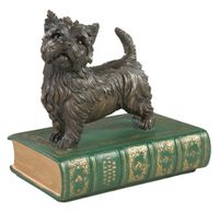 Westie On A Book Statue