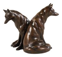 Fox Mates Sculpture