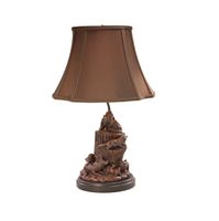Fox Family Lamp, Linen Shade