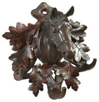 3 Hook Horse Coat Hook - Burlwood