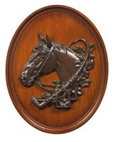 Horse Head Relief Plaque
