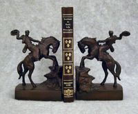Cowboy On Horse Bookends