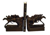 3 Race Horse Bookends