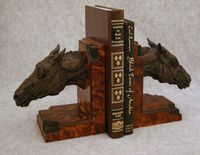 Racehorse Head Bookends
