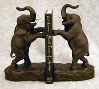 Standing Elephant Bookends