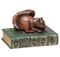 Squirrel On Book Statue