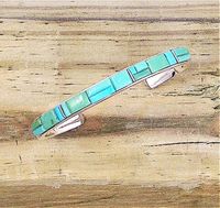 Turquoise Valley Arrow Stamped Cuff