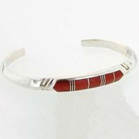 Red Coral Thin cuff