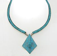 Arizona Blue Geo Drop Necklace