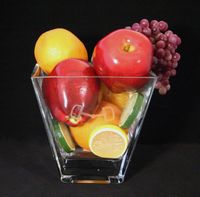 Glass Square Flair Tall Bowl