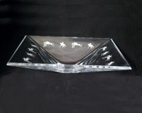Crystal Pyramid Footed Platter