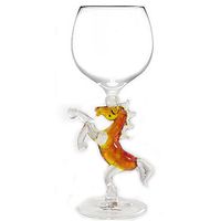 Rearing Horse Stem Wine Glass