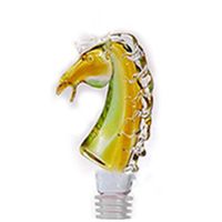 Hand Blown Glass Horse Head Bottle Stopper