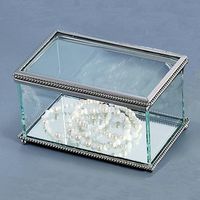 Square Glass Hinged Box