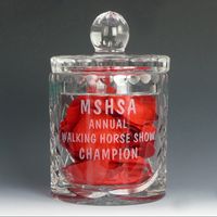 Medium 6.5" Optical Crystal Biscuit Barrel